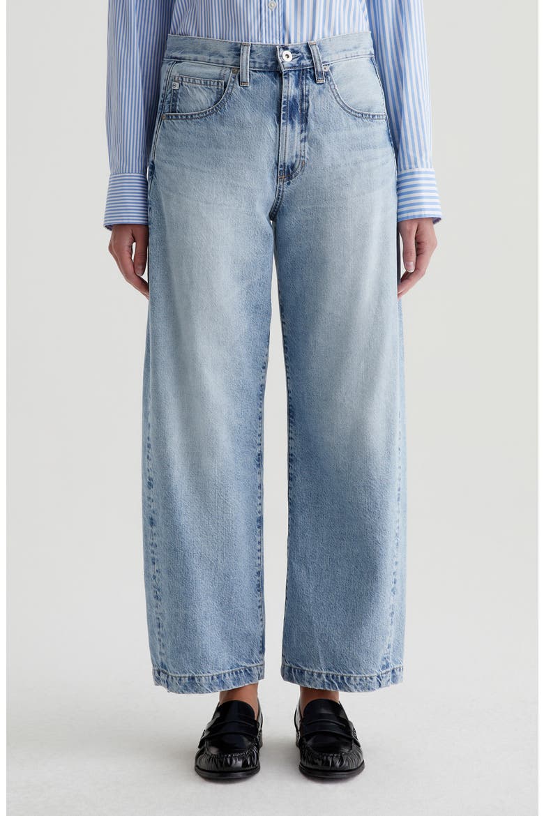 Hattie High Waist Ankle Wide Barrel Leg Jeans, Main, color, INTUITION