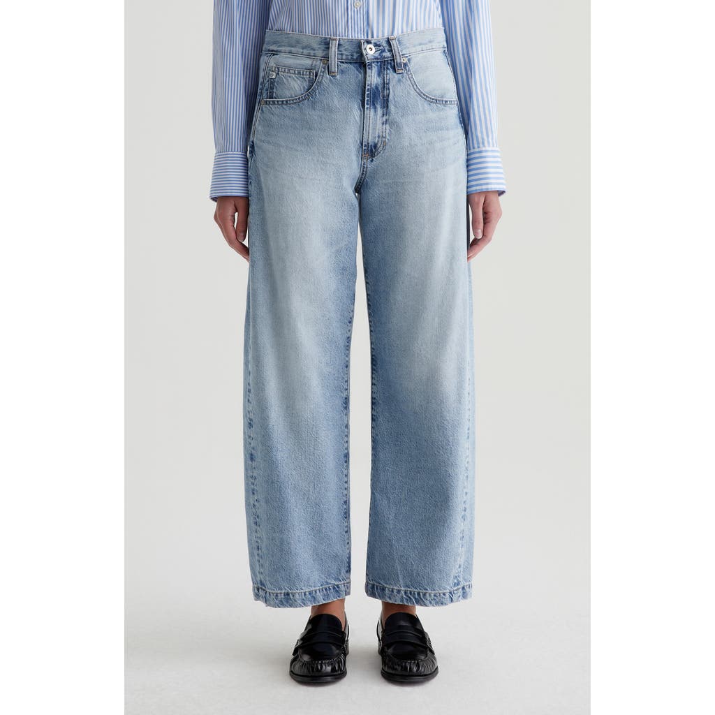 Ag Hattie High Waist Ankle Wide Barrel Leg Jeans In Intuition