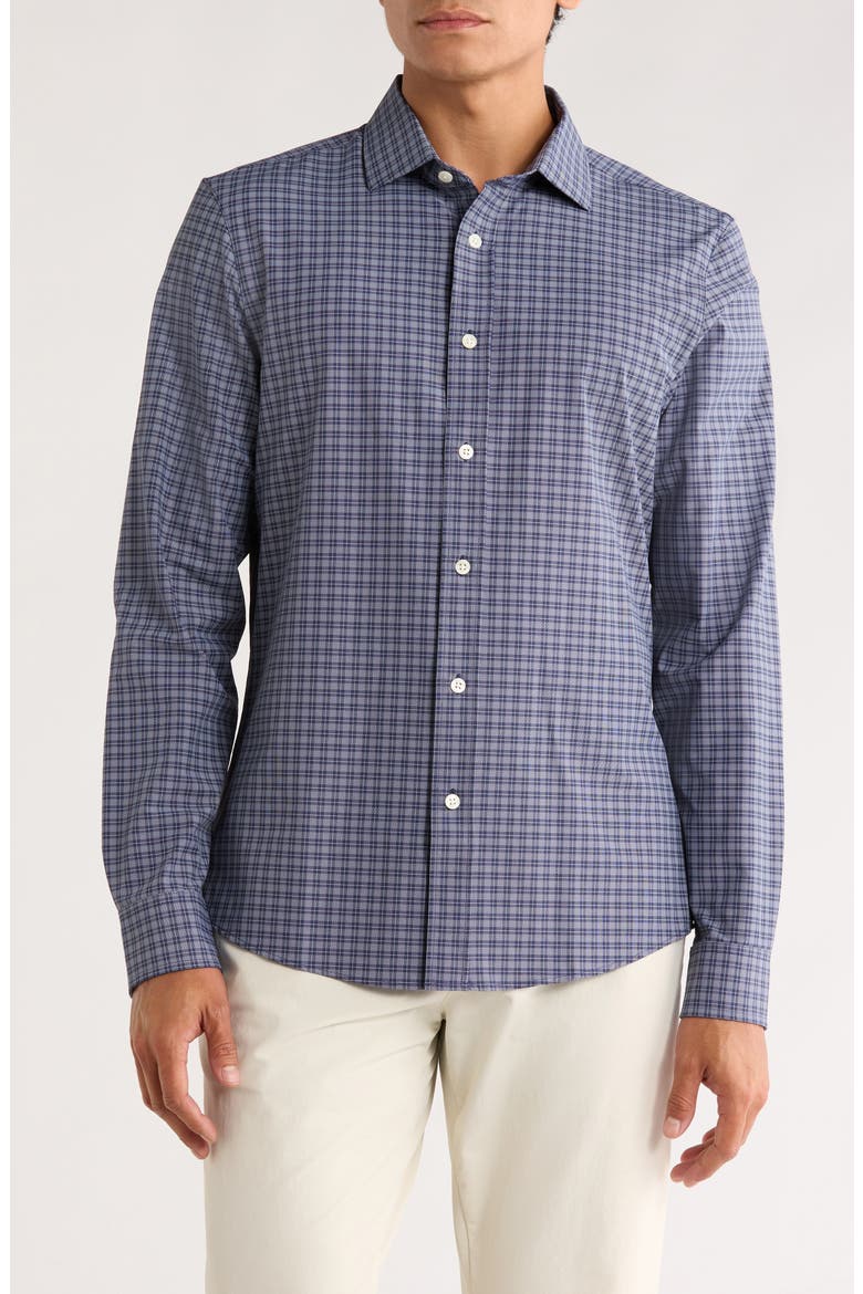 State of Mind Slim Fit Button-Up Shirt State of Mind Slim Fit Button-Up Shirt, Main, color, NAVY GLEN PLAID