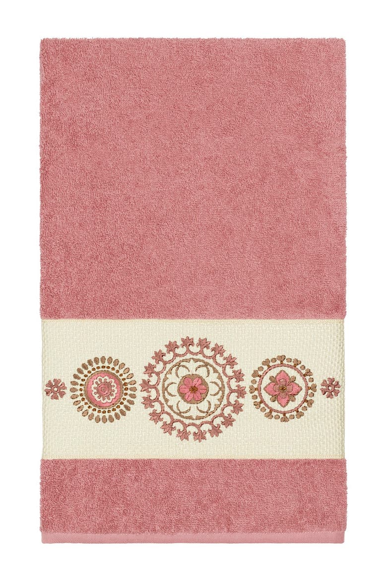Isabelle 3-Piece Embellished Towel Set - Tea Rose, Alternate, color, TEA ROSE
