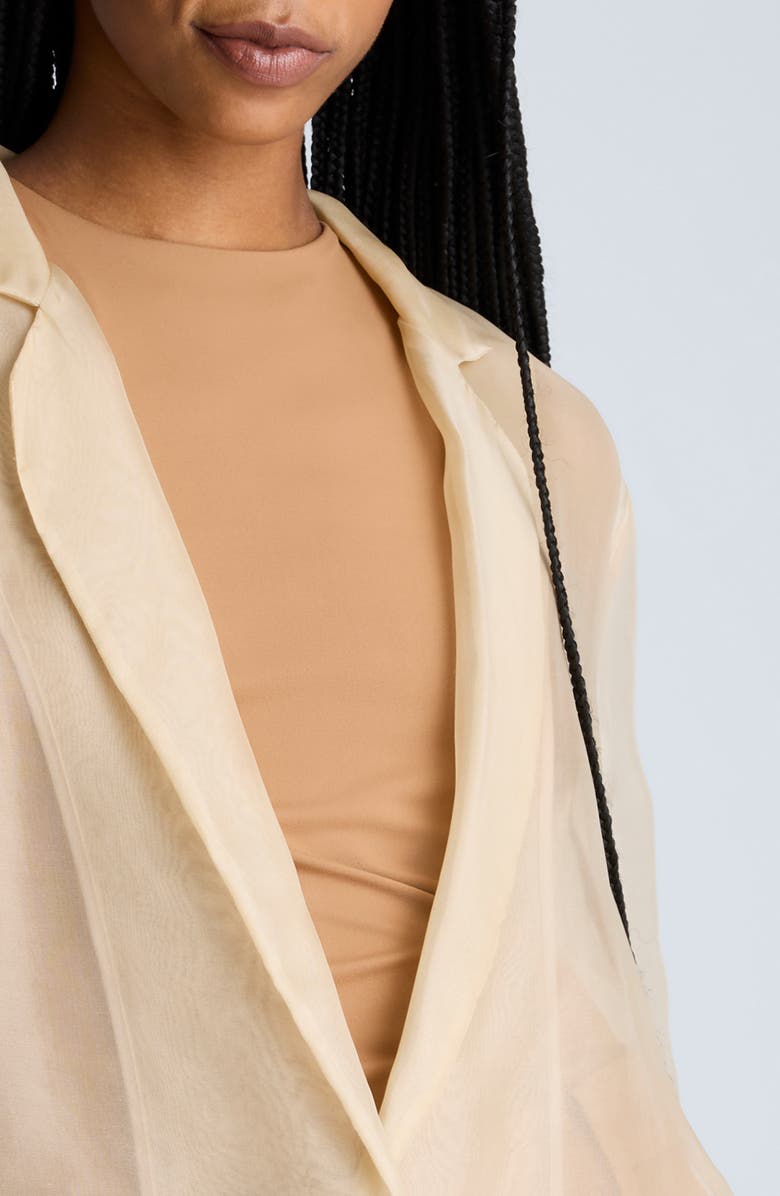 Kenneth Cole Organza Blazer, Alternate, color, Beige Bronze