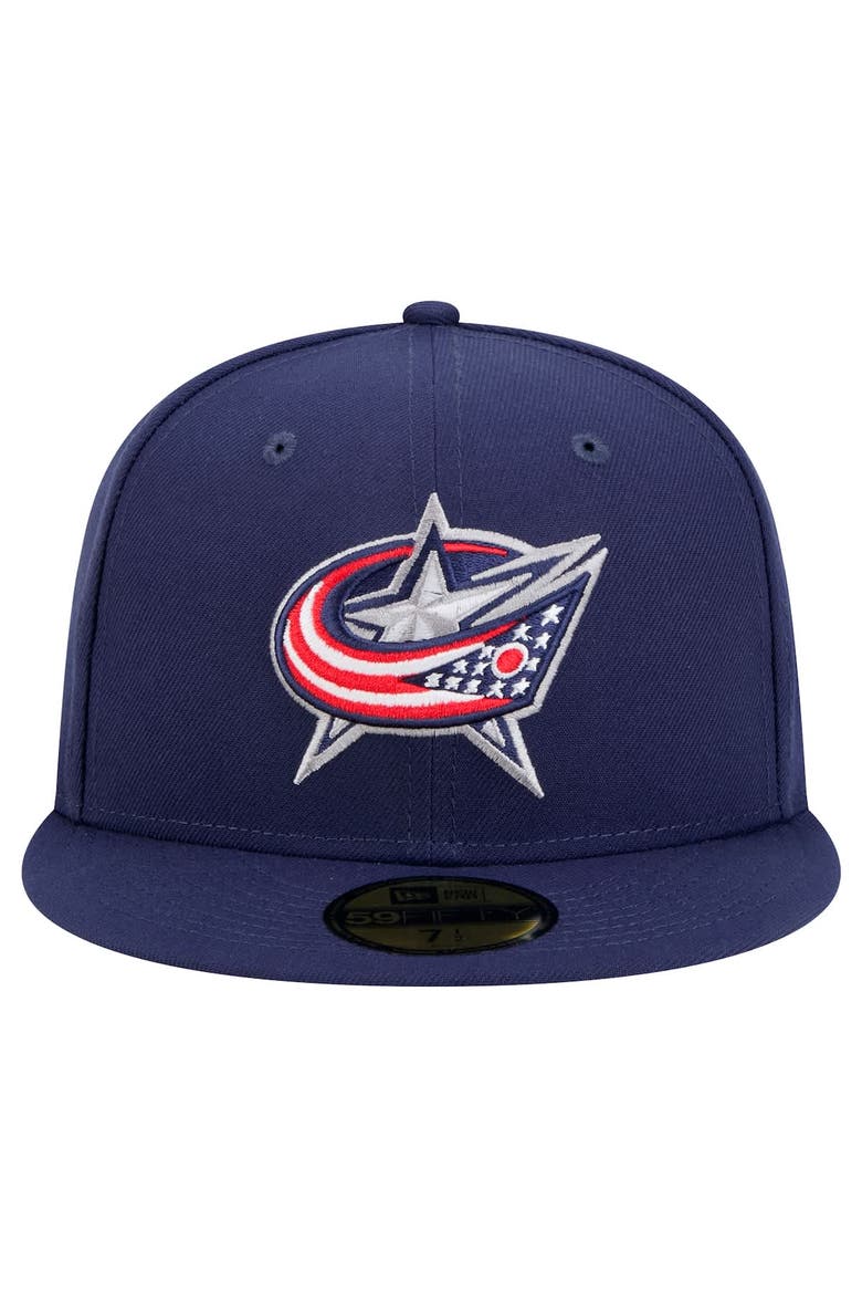 Men's New Era Navy Columbus Blue Jackets Core 59FIFTY Fitted Hat, Alternate, color, Navy