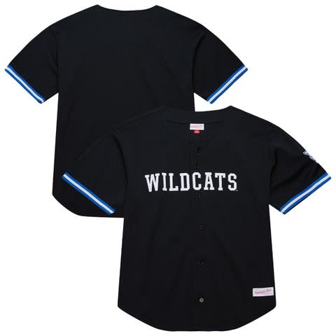 Men's Mitchell & Ness Black Kentucky Wildcats On The Clock Full-Button Fashion Jersey