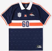 FANATICS Youth Fanatics Navy Denver Broncos Football x Football Collared Fan Top