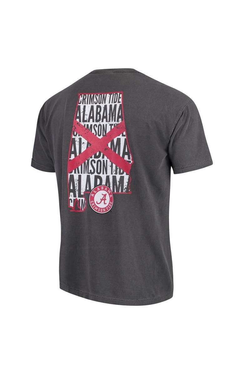 IMAGE ONE Men's Gray Alabama Crimson Tide Flag Local Comfort Color T-Shirt, Alternate, color, 