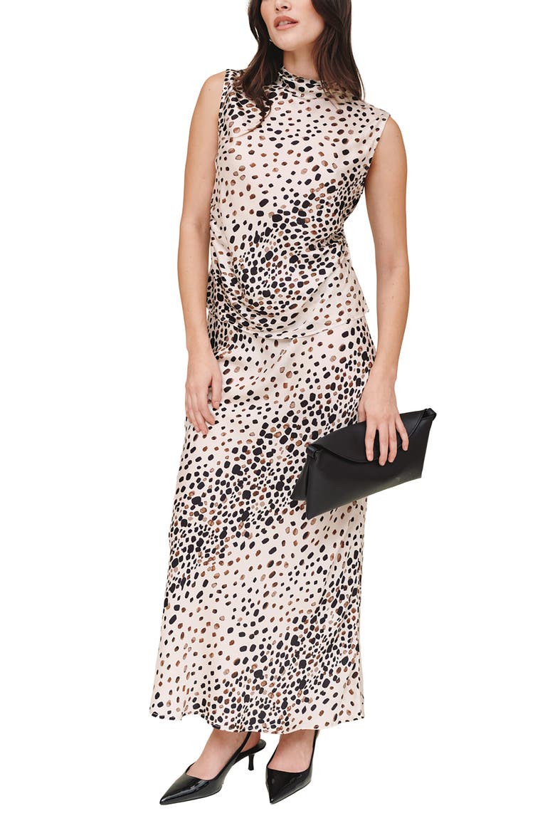 Painted Spots Bias Cut Maxi Skirt, Alternate, color, PAINTED SPOTS PRINT