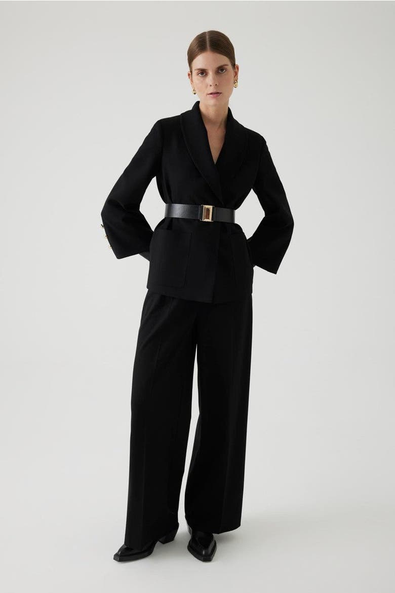 Armida Belted Jacket, Alternate, color, BLACK
