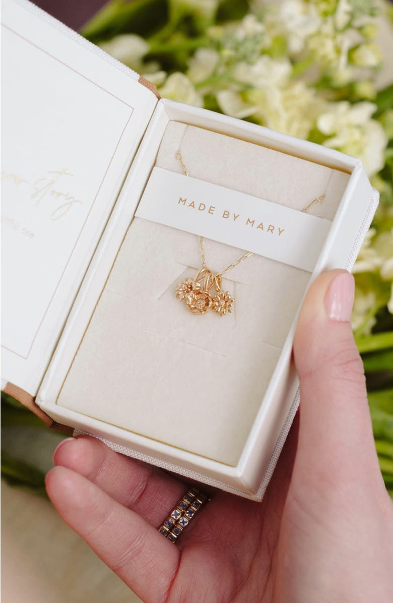 MADE BY MARY January Birth Flower Charm, Alternate, color, Silver