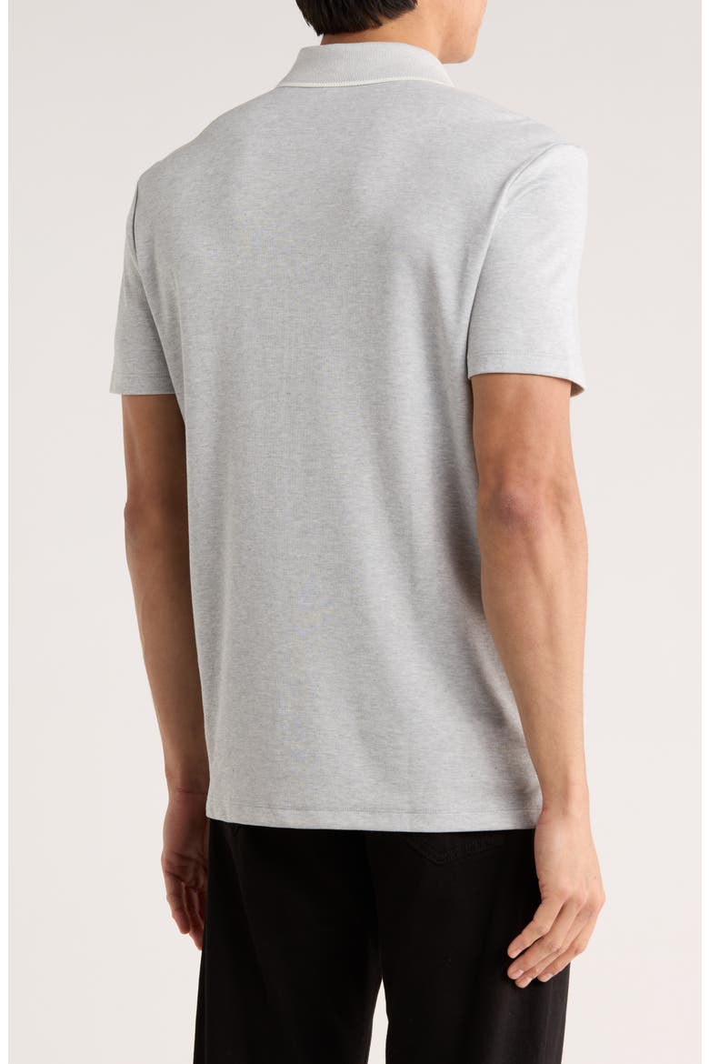Birdseye Heather Interlock Polo, Alternate, color, GREY HEATHER