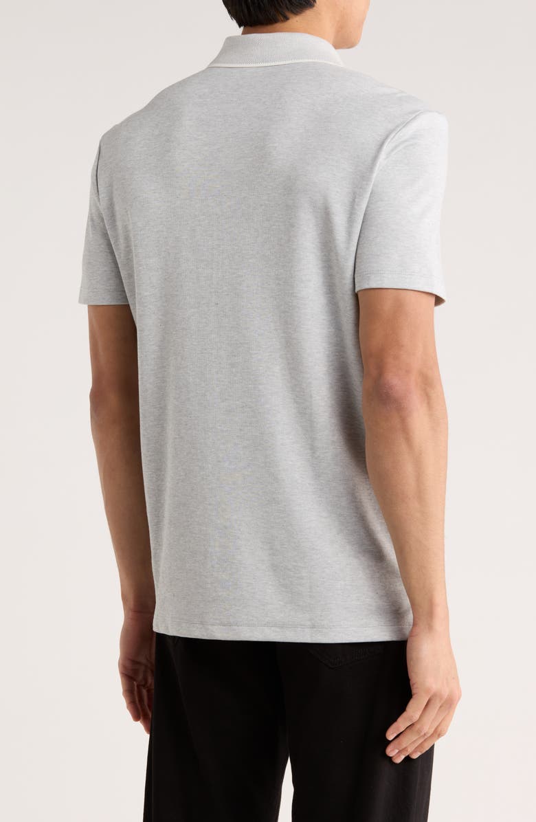 Calvin Klein Birdseye Heather Interlock Polo, Alternate, color, Grey Heather