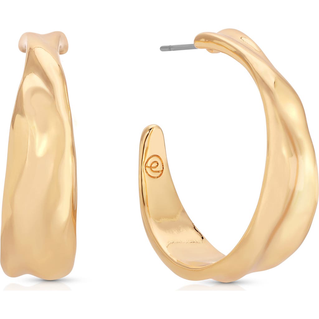 Ettika Liquid Luxe Hoop Earrings In Gold