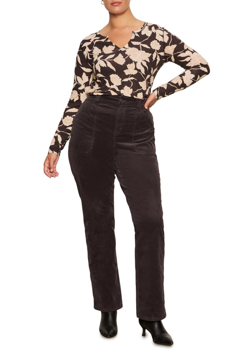 Perfect Notch Print Long Sleeve T-Shirt, Alternate, color, SEMISWEET