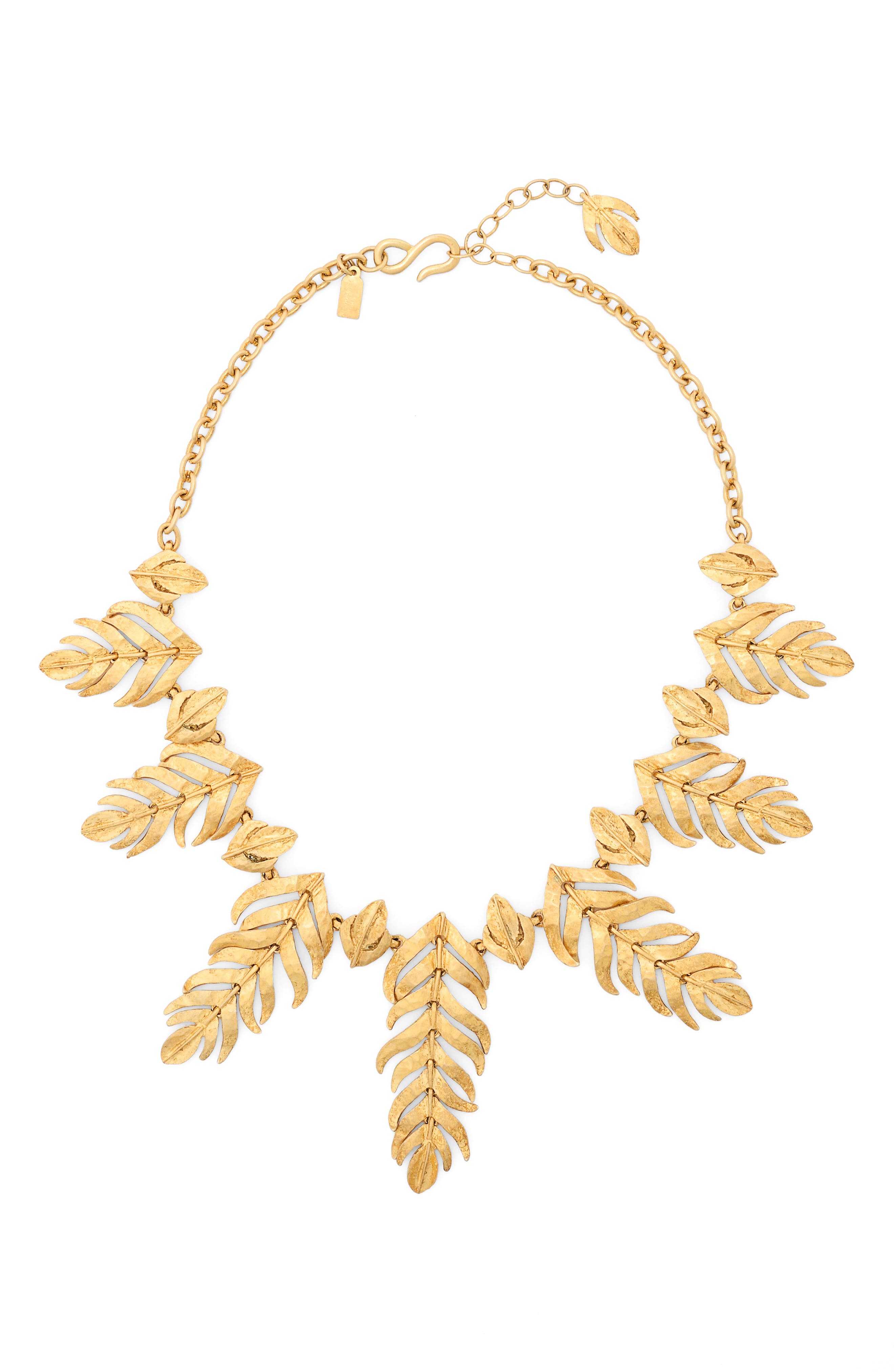 Kenneth Jay Lane Feather Frontal Necklace