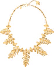 Kenneth Jay Lane Feather Frontal Necklace