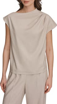 Donna Karan New York Drape Pleated Top