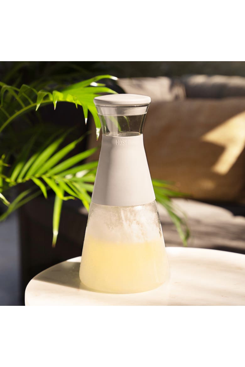 Glass FREEZE Carafe with Lid, Alternate, color, Grey