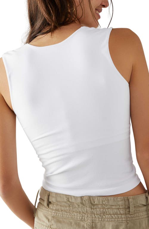 Free People Clean Lines Seamless Muscle Fit Camisole In White