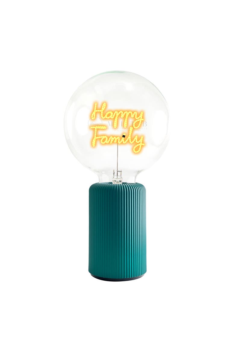 Happy Family Portable Table Lamp, Main, color, Emerald