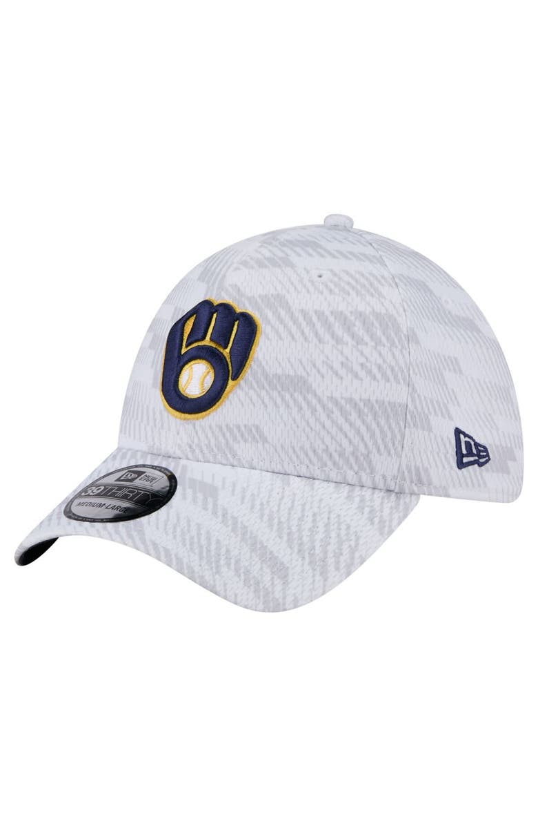 New Era Men's New Era  White Milwaukee Brewers Graded 39THIRTY Stretch Fit Hat, Main, color, 