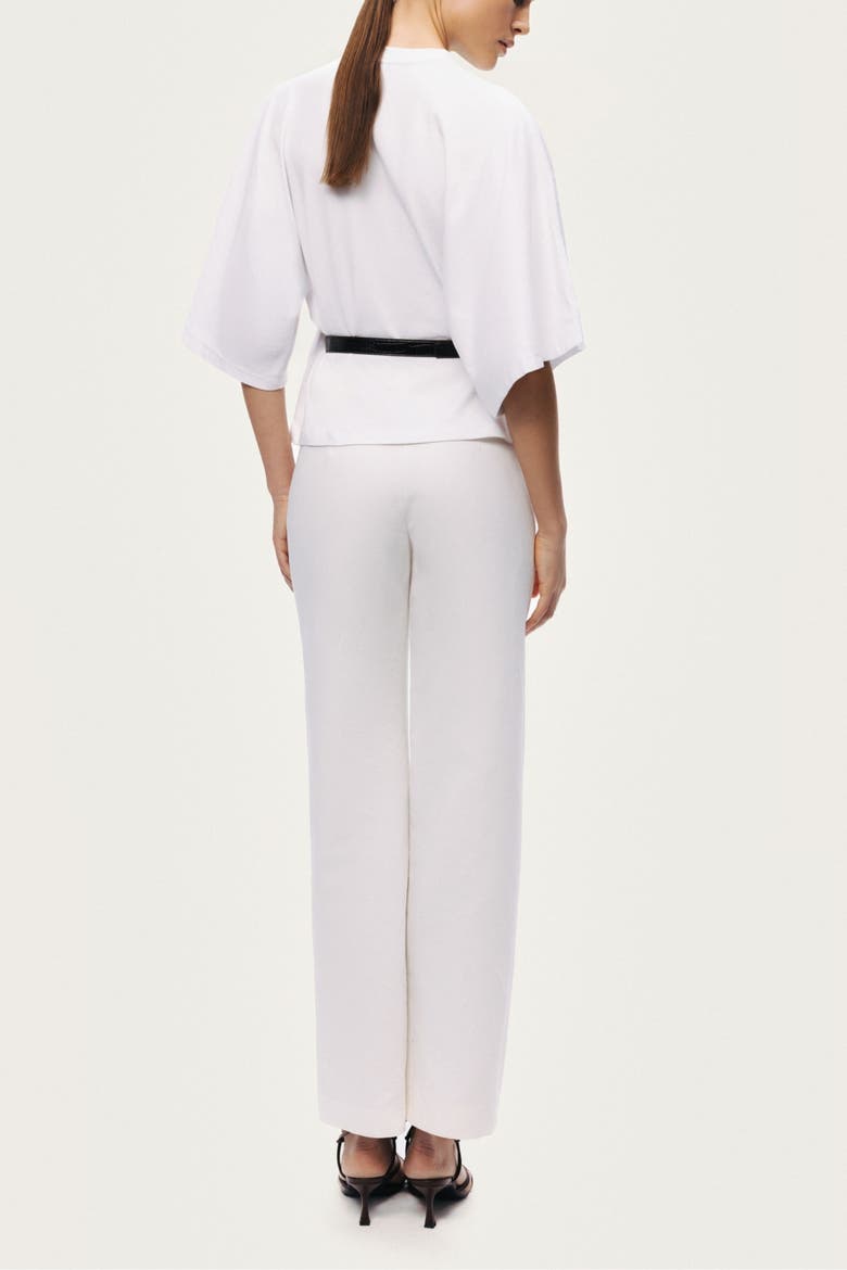 Belted Oversized T-Shirt, Alternate, color, Ivory