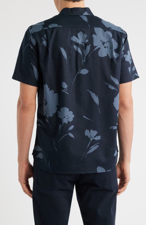 Vince Shadow Floral Short Sleeve Button-up Shirt