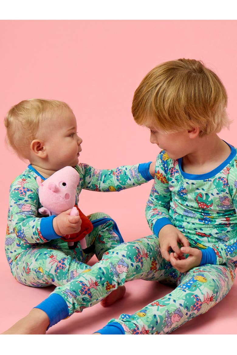 Peppa Pig & Friends Convertible One Piece Pajama, Viscose, Alternate, color, Dinosaur Peppa Pig & Friends