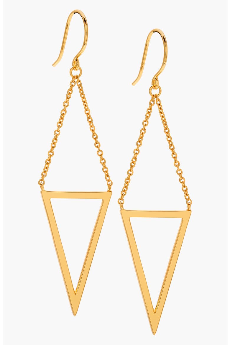 'Mika' Cutout Drop Earrings, Main, color, GOLD