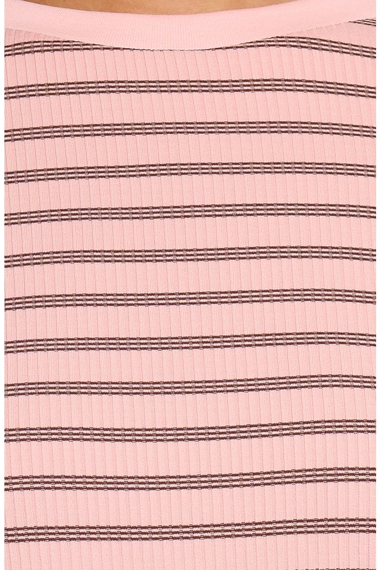 Jazmine Striped Knit Short Set, Alternate, color, PALE PINK STRIPE