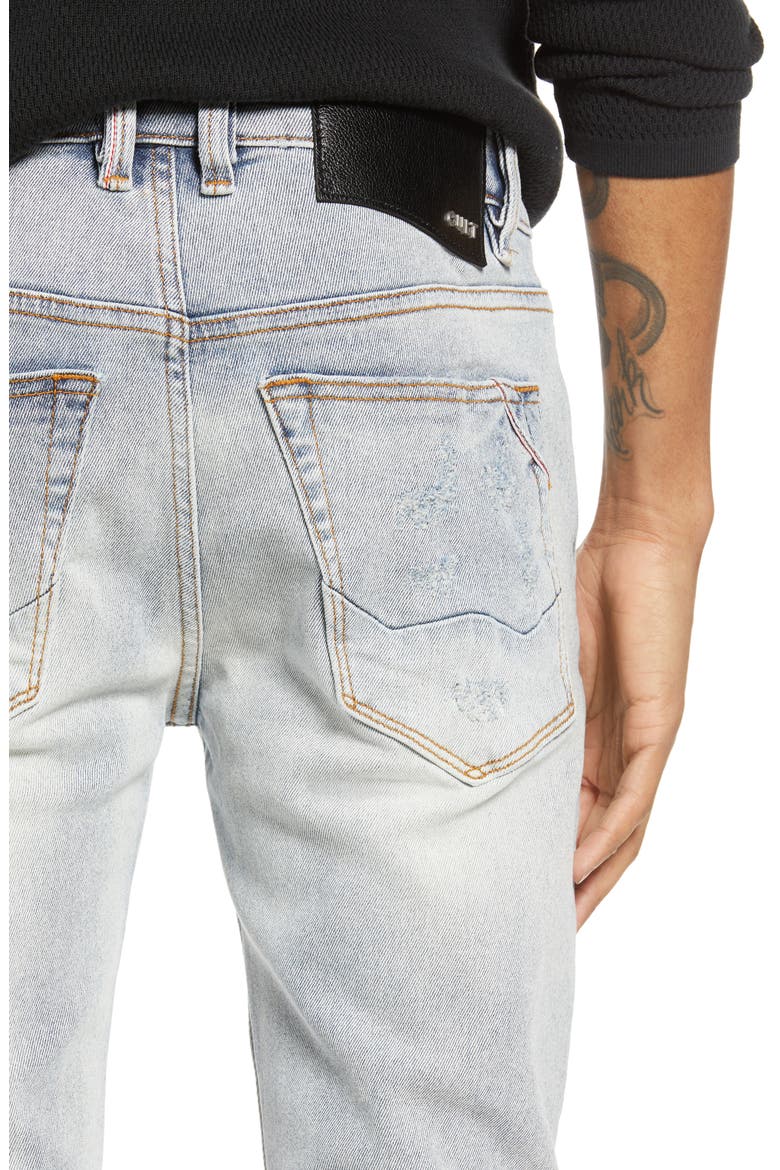Punk Men's Ripped Super Skinny Jeans, Alternate, color, BLEACH