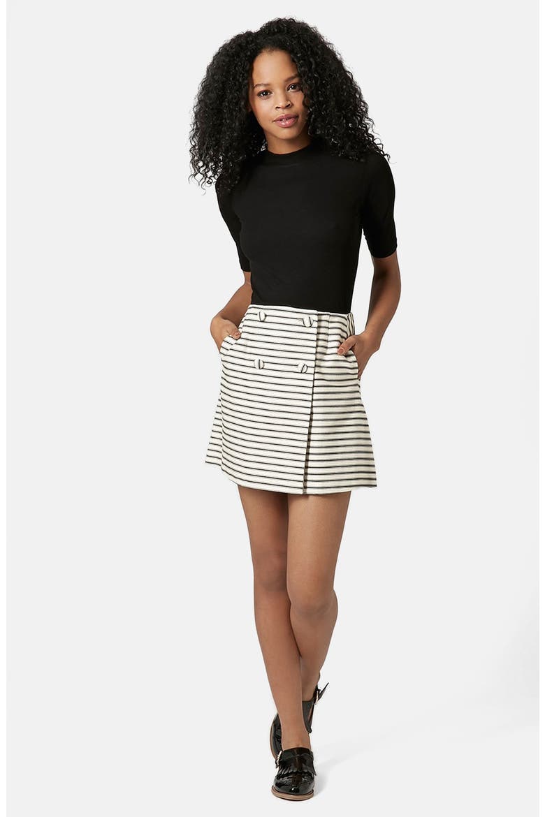 Ribbed Funnel Neck Top, Alternate, color, BLACK