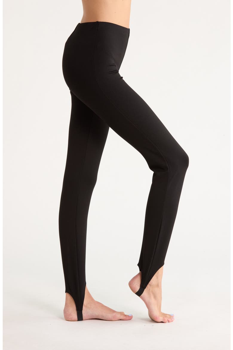 Needle Stirrup Leggings, Alternate, color, BLACK