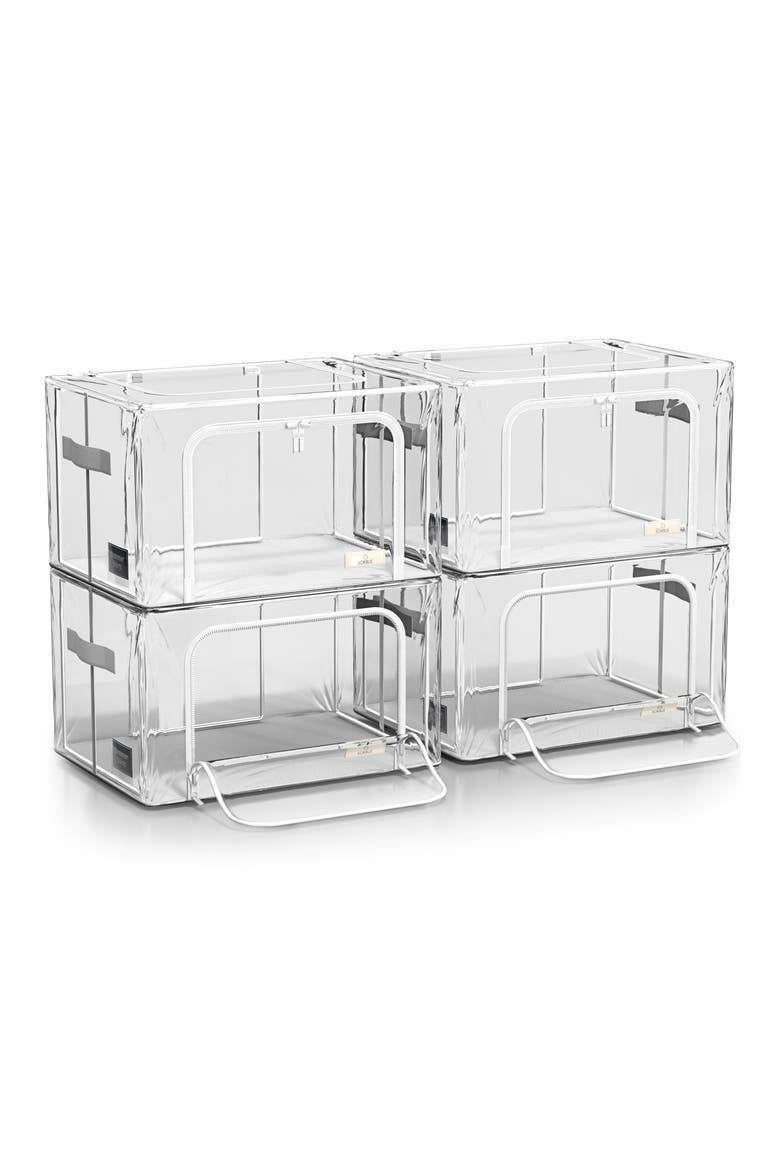 Stackable Foldable Storage Bins, Main, color, NO COLOR