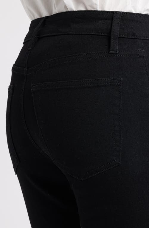 Frame Le High Straight Cropped High-rise Straight-leg Jeans In Black