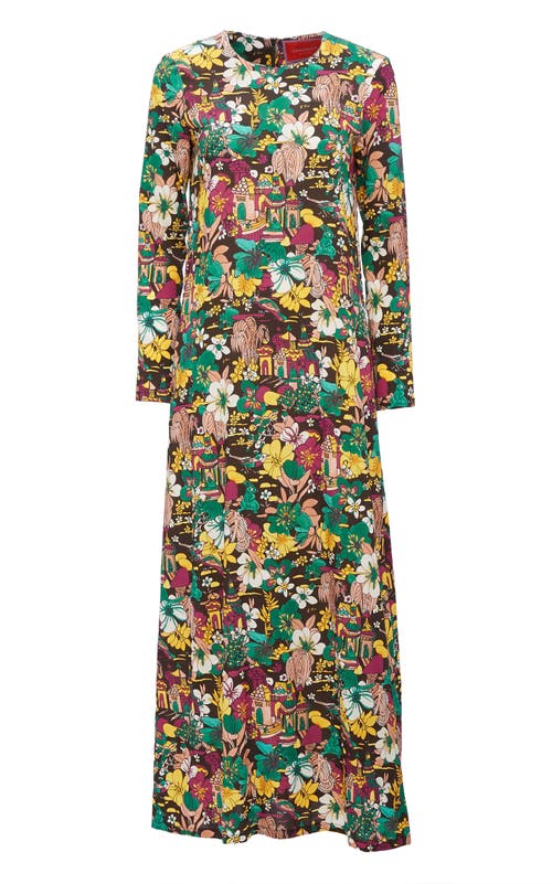 La Doublej Long Sleeve Swing Dress In Multi