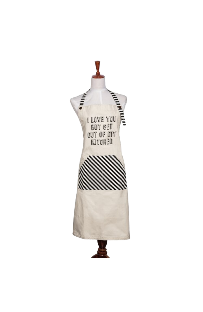 Totalee Gift Get Out Of My Kitchen Apron Cotton White, Alternate, color, White