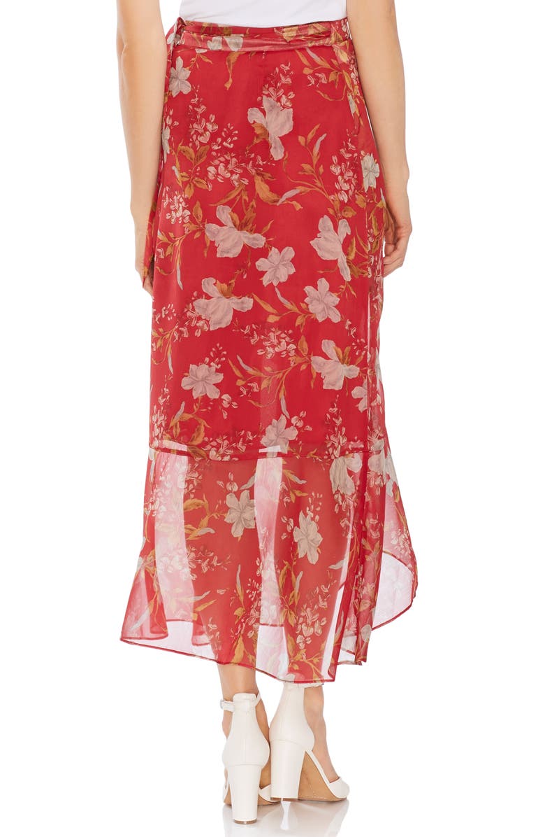 Vince Camuto Wildflower Faux Wrap Skirt, Alternate, color,