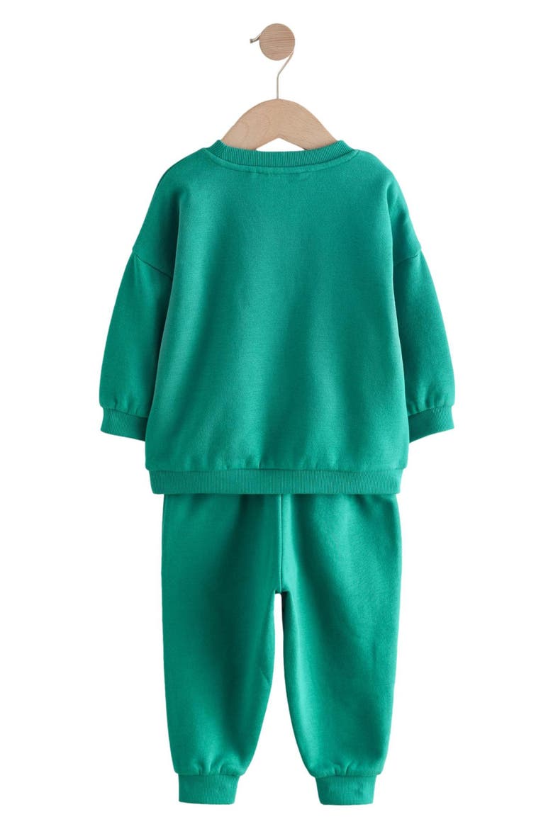 Kids' Construction Cotton Blend Sweatshirt & Sweatpants Set, Alternate, color, GREEN