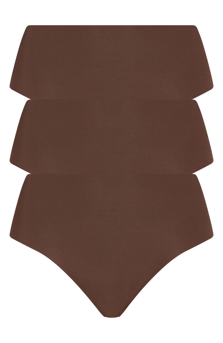 Commando Classic 3-Pack High Rise Thongs, Main, color, Multi Brown