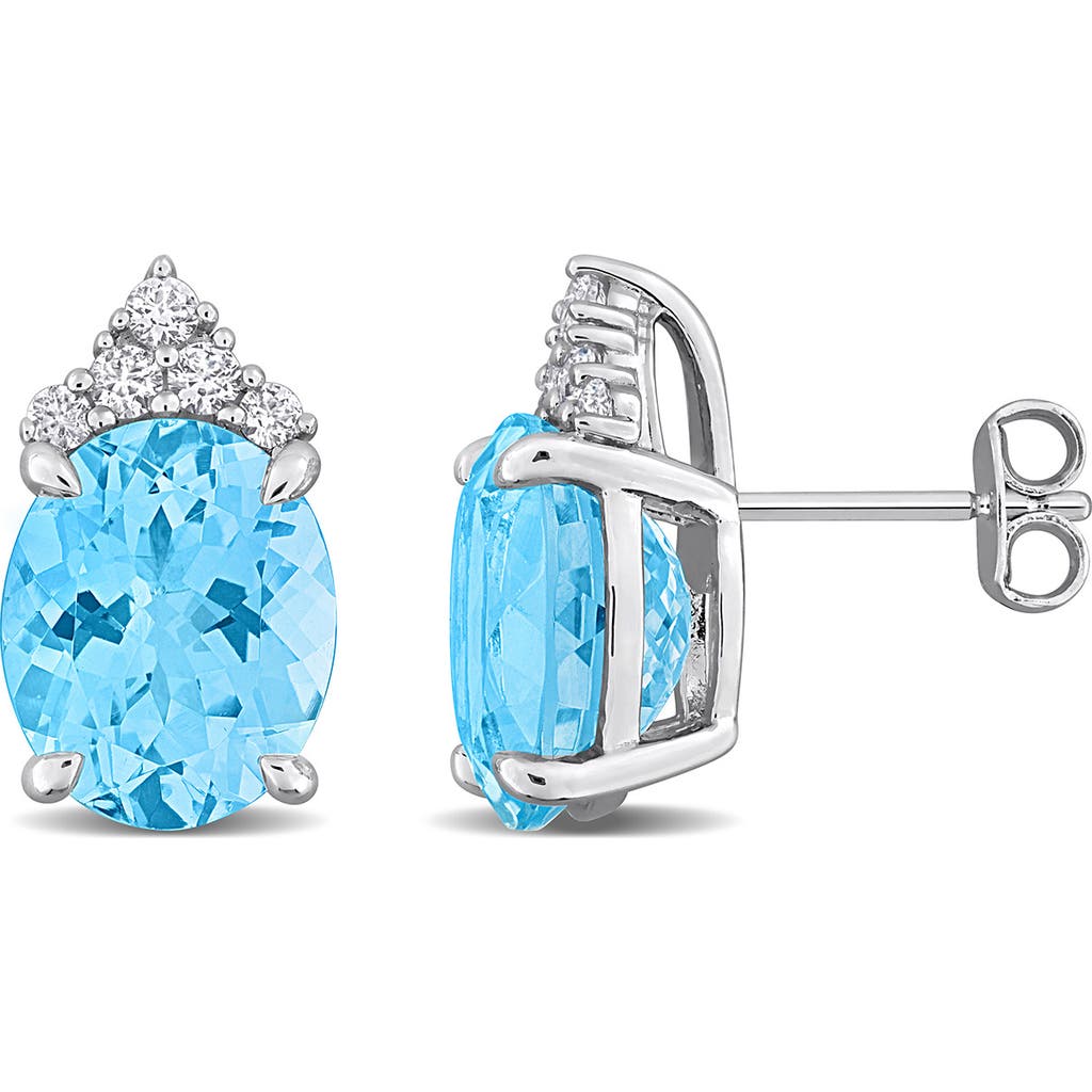 Delmar Sky Blue Topaz Stud Earrings