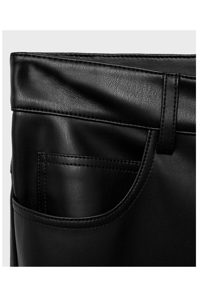Connie Flared Faux Leather Pants, Alternate, color, BLACK