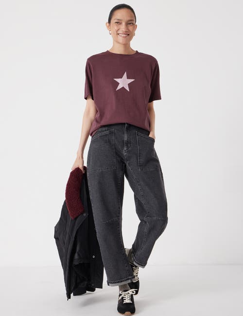 Hush Graphic Short Sleeve T-shirt In Burgundy