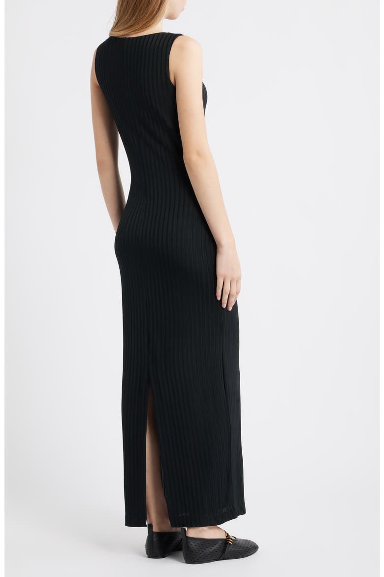 Natalia Boat Neck Sleeveless Maxi Dress, Alternate, color, BLACK