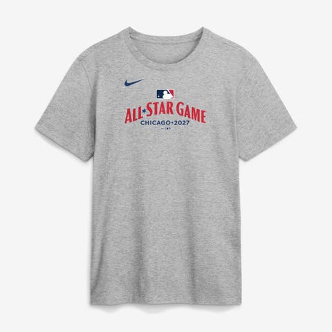 Men's Nike Heather Gray 2027 MLB All-Star Game Wordmark T-Shirt
