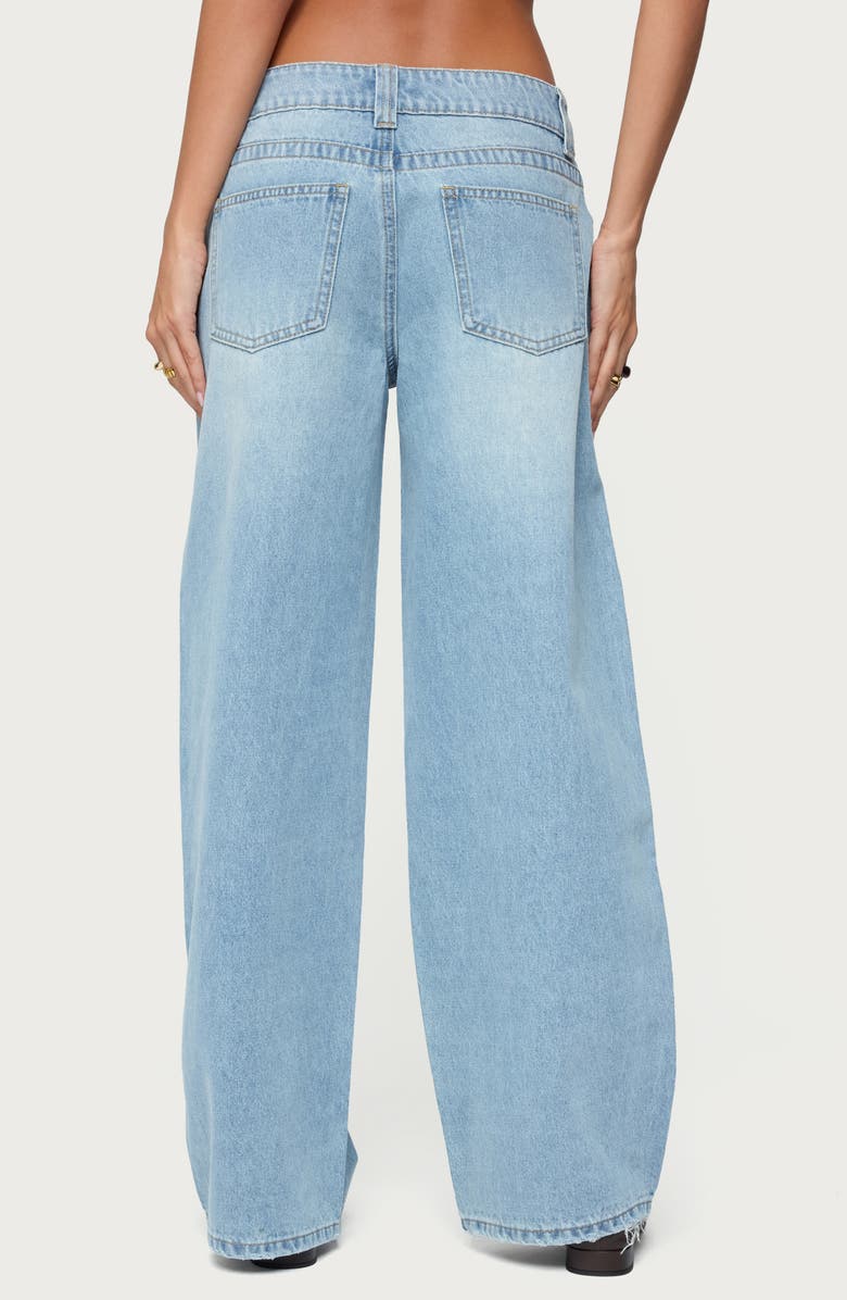 EDIKTED Rivka Straight Leg Jeans, Alternate, color, Light-Blue