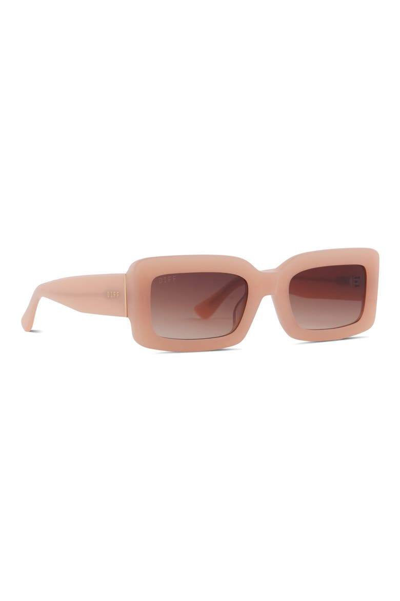 Indy 51mm Gradient Rectangular Sunglasses, Alternate, color, BROWN GRADIENT