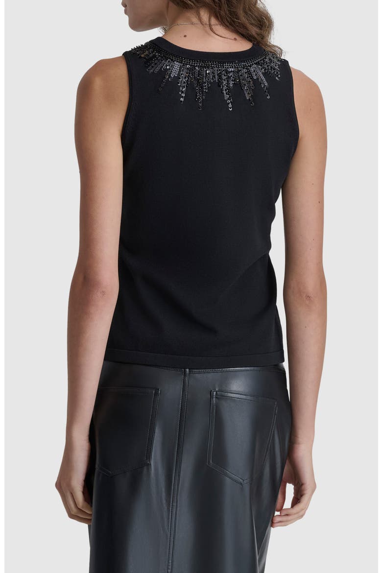 Sequin Knit Tank, Alternate, color, BLACK/BLACK