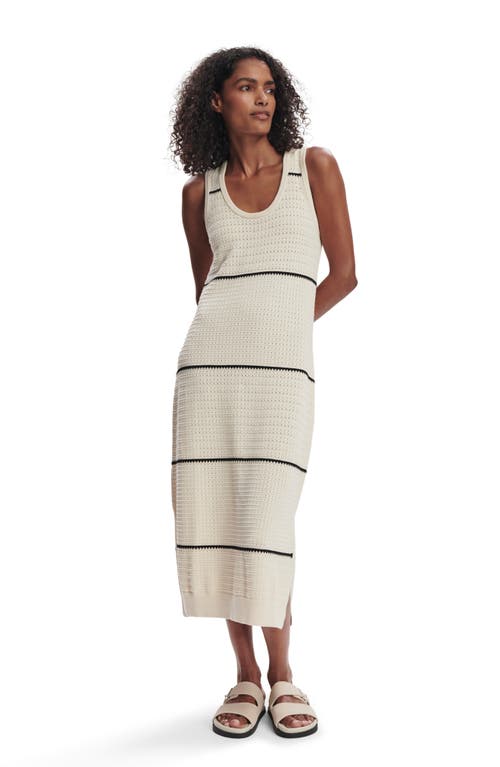 Varley Scott Scoop-neck Midi Dress In Nude