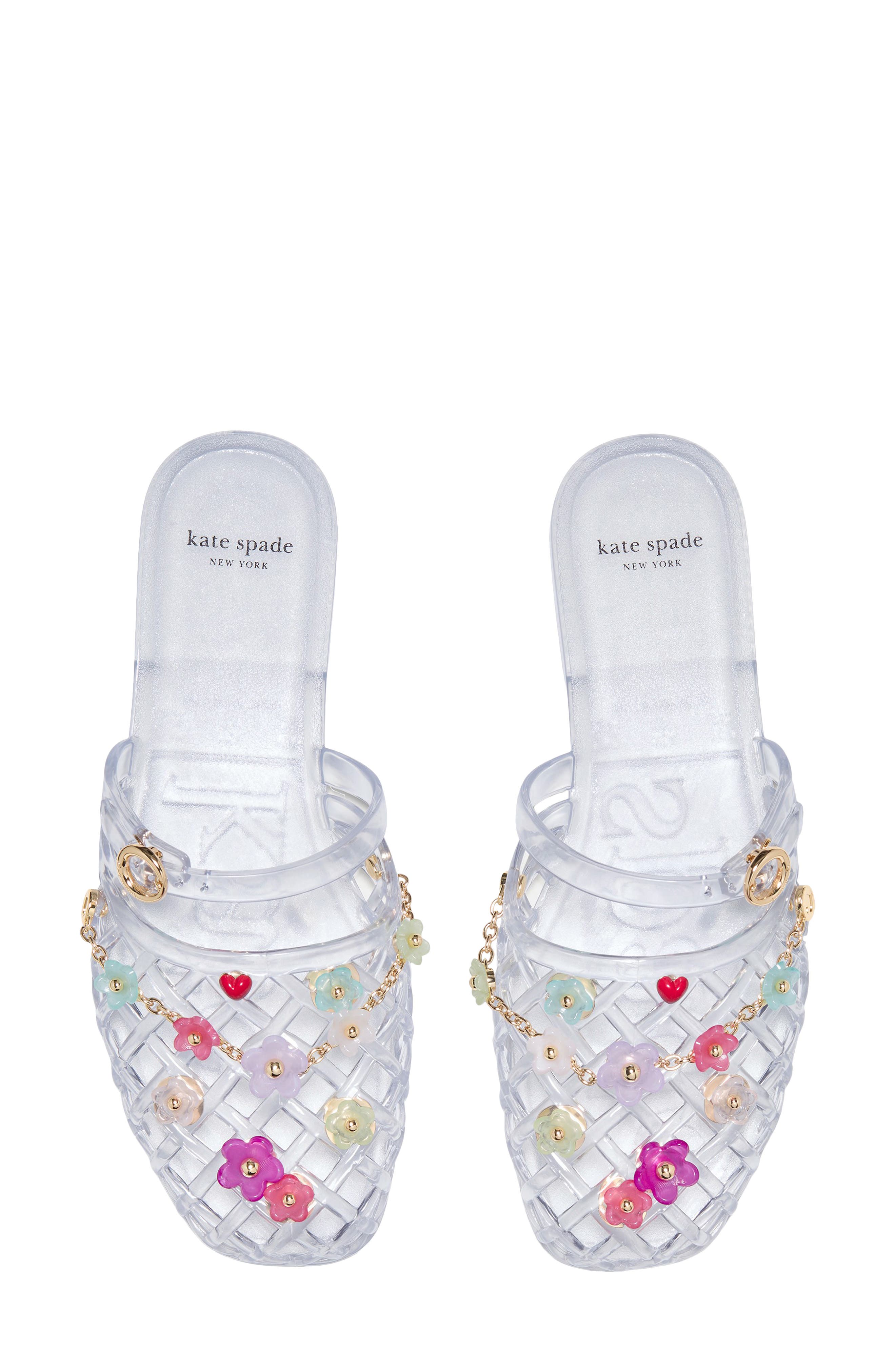 Kate Spade New York flower charm jelly flat, Alternate, color, 