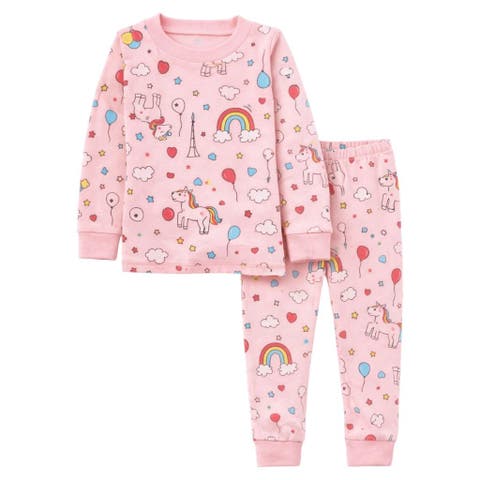 Girls Long Sleeve Pajamas Set (Toddler, Little Kid & Big Kid)