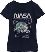 NASA Girl's NASA Distressed Astronaut in Space Graphic T-Shirt